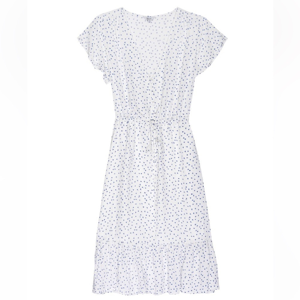 Rails 'Kiki' Dress in WHITE WISTERIA L Floral Feminine Delicate Vacation Coastal - Picture 5 of 16